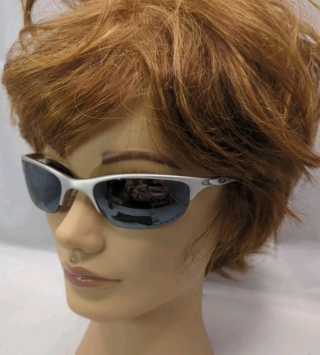Gafas de sol Oakley Ti Titanium Half Wire 1.0 grises lentes de iridio marco plateado para hombre - Imagen 10 de 14