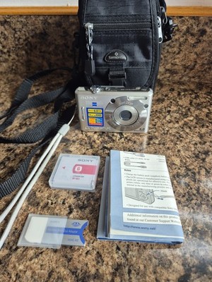 Sony Cyber-Shot DSC-W30 6.0MP Digital Camera - Silver W Memory Stick Adaptor -