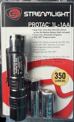 ProTac 1L-1AA Flashlight C4 LED 350 Lumens Black Aluminum New