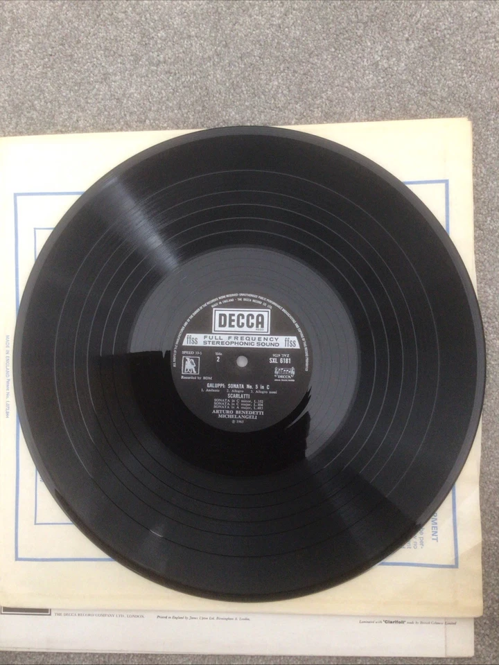 SXL 6181 NB  - Arturo Benedetti Michelangeli  - Beethoven ,Galuppe ,Scarlatti — 第 3/4 张图片