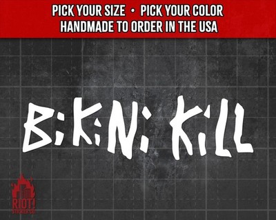 Bikini Kill Vinyl Decal for Cars, Trucks, Laptops, Punk Rock Decal Sticker