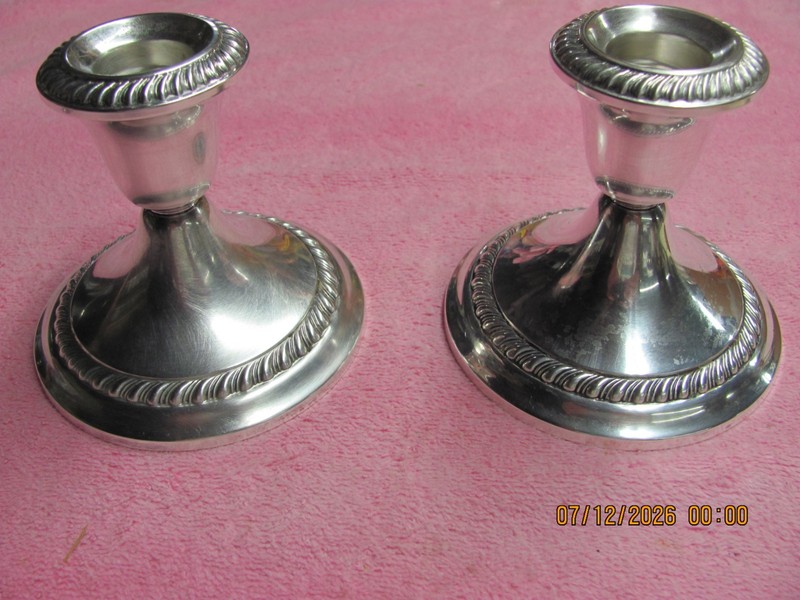 GORHAM STERLING 667 CANDLE HOLDERS SET OF 2