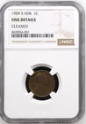 1909-S VDB LINCOLN CENT NGC FINE DETAILS, CLEANED 554002