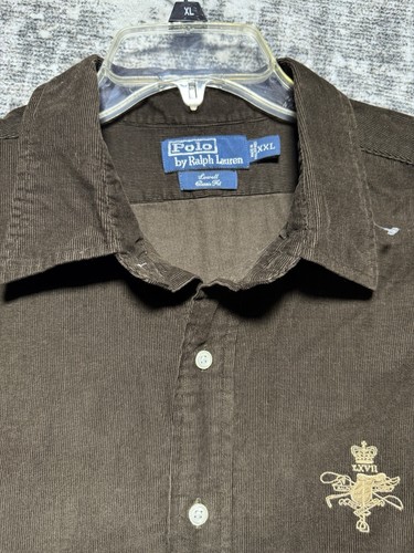 Polo Ralph Lauren Mens 2XL Brown Corduroy Lowell Classic Fit Embroidered Logo - Picture 11 of 21