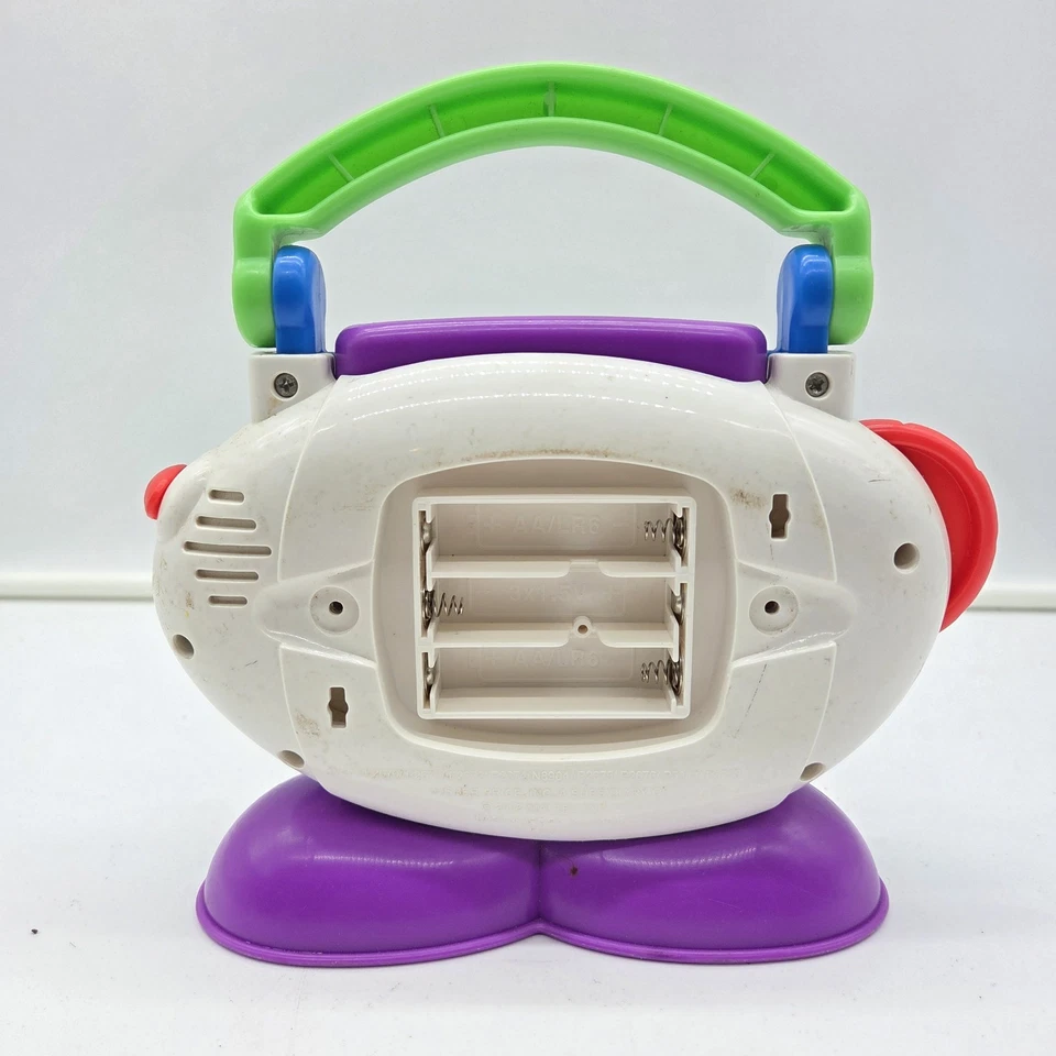 2008 Fisher-Price Laugh & Learn Boombox Player Toy w/ 2 Discs – Tested Works  - Image 4 of 4