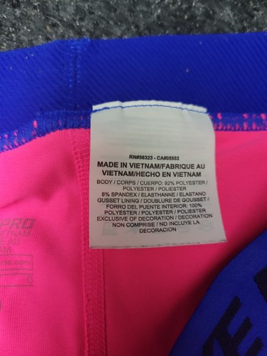 Nike Pro Dri-FIT Capri Pants Girls Large Pink Blue Compression Yoga Leggings - Picture 7 of 16