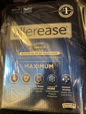 AllerEase Waterproof Mattress Protector, Maximum Allergy Twin XL Size