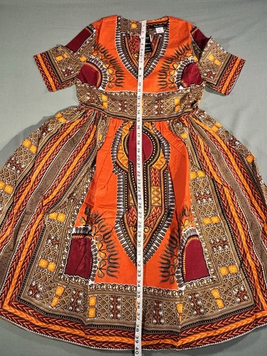 Vestido Corto Semi Forrado Multicolor Boho/Hippie Africano Dashiki "Forever Ankara" 2 - Imagen 8 de 8