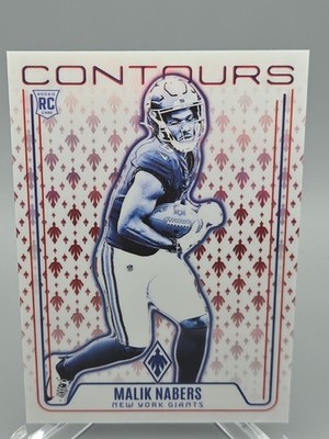 2024 Panini Phoenix Malik Nabers Contours Red /99 #CON-MNS BOOKEND 99/99