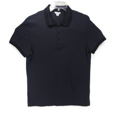 Calvin Klein Men's Black Medium Slim Fit Short Sleeve Textured Polo Shirt