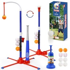3-in-1 tBall Set for Kids 3-5, Adjustable Toddler T Ball Training Set with
