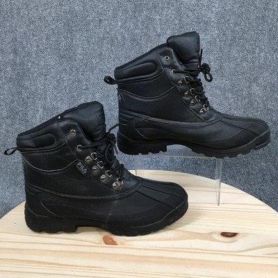Fila Boots Mens 13 Weathertech Extreme WP Ankle Duck Boot 1SH40270-976 Black