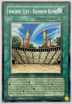 FOTB-DE045 Antike Stadt Regenbogenruinen - Seltene 1. Auflage Near Mint YuGiOh Karte