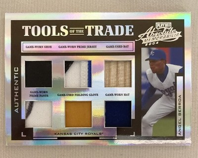 2004 PLAYOFF ABSOLUTE MEMOR. TOOLS OF THE TRADE #TT-15 ANGEL BERROA 6 RELIC 4/5