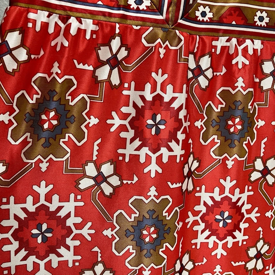 Vestido largo geométrico/copo de nieve Lord & Taylor años 60 de colección con mangas largas talla 11 Foto 3 de 4