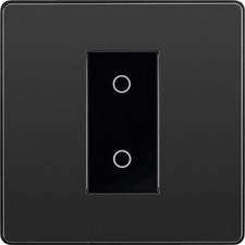 BG Evolve Black Chrome Screwless Switches & Sockets Black Inserts Full Range