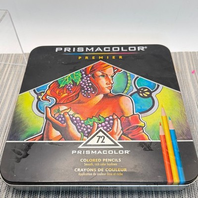 Prismacolor Premier 72 Colored Pencils Set Soft Core Artist Tin Bonus Blender