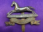 Genuine WW1/2 The West Yorkshire Regiment OR Bimetal Cap Badge w/slider