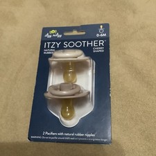 NEW Itzy Ritzy Natural Rubber Pacifiers 0-6m ITZY SOOTHER 2 Pacifiers Cherry