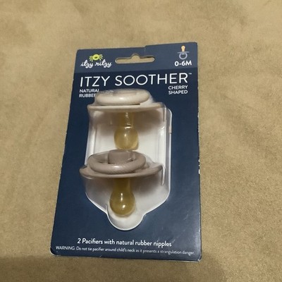 NEW Itzy Ritzy Natural Rubber Pacifiers 0-6m ITZY SOOTHER 2 Pacifiers Cherry