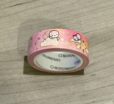 TheCoffeeMonsterzCo Muted Galaxy Pink w/ Gold Foil Washi Tape Roll 15 mm TCMC