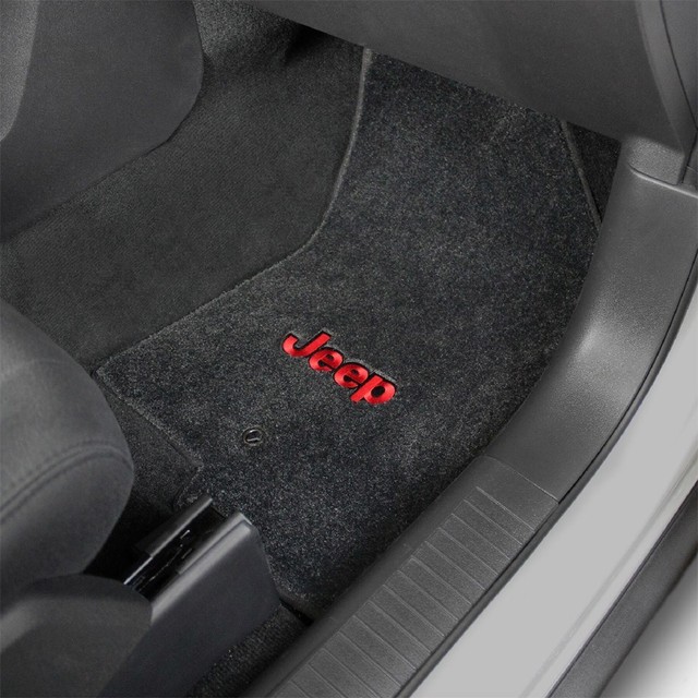 Jeep Wrangler Ultimats Carpet 4pc Floor Mat Set Choose Color & Logo
