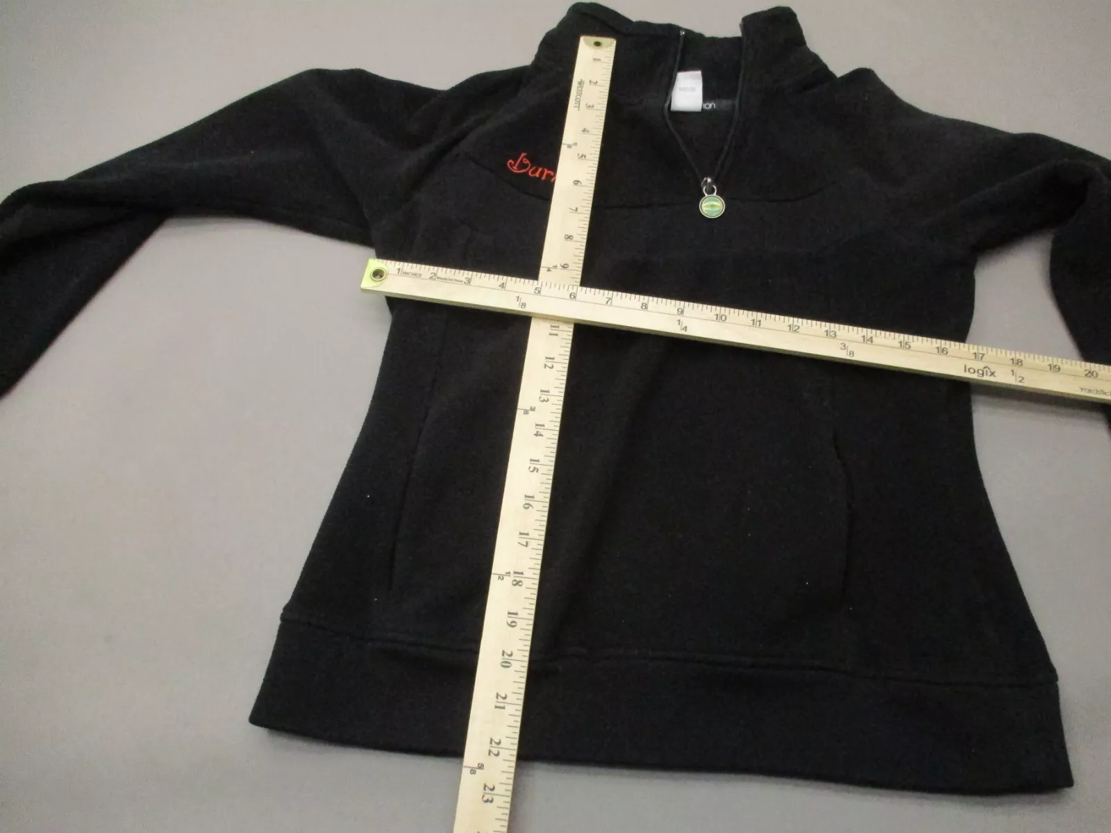 burton 1/2 zip stand collar athletic fleece pullover 