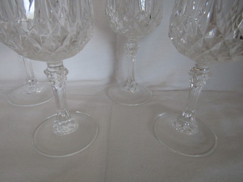Cristal D'Arques Longchamp Wine Goblet Glasses 24% Lead Crystal 5 3/4oz Set of 4 - Picture 3 of 9
