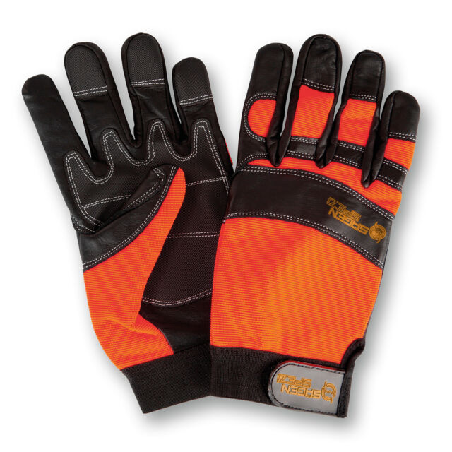 Schnittschutz Sägenspezi - Handschuhe Größe L / 10 Forsthandschuh für Motorsäge