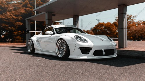 FRP pd rb v2 Estilo BodyKit (parachoques, guardabarros, ala) Para 05-08 Porsche Cayman 987.1 - Imagen 11 de 12