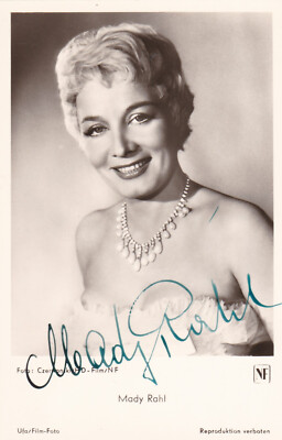 100% Original Autogramm Autograph Karte handsigniert Mady Rahl UFA CARD