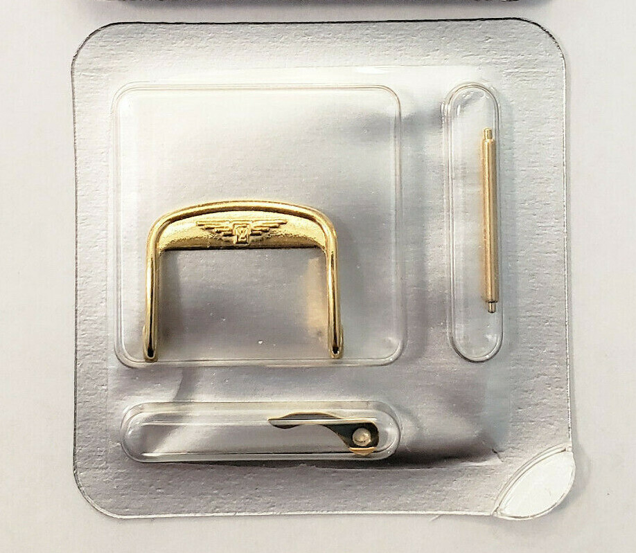 Original Longines 16mm Yellow Gold Clasp Buckle For Straps w/ 16mm