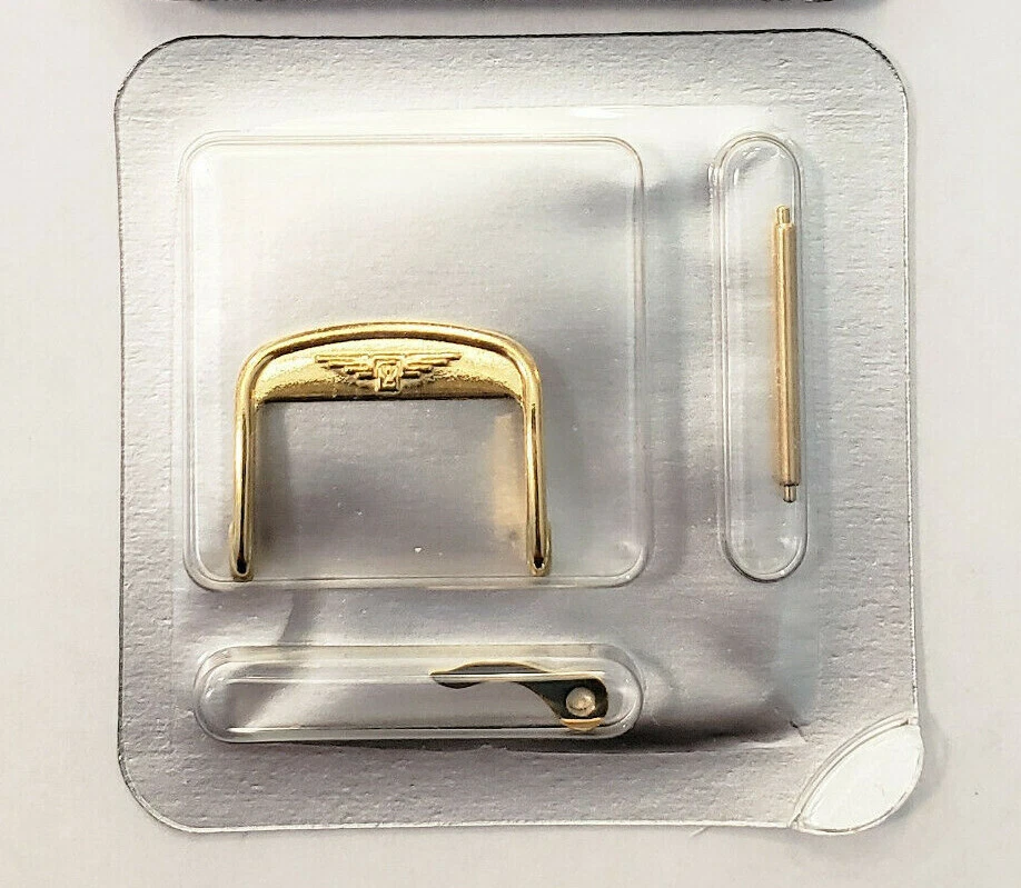 Hebilla de cierre de oro amarillo original Longines de 16 mm para correas con 16 mm en el extremo de la hebilla Foto 2 de 2