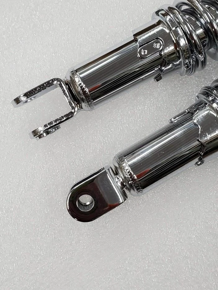 Amortiguadores traseros Honda CB400F CB500T CB550F CB550K CB360T 321mm cromo ojo/horvija Foto 3 de 4