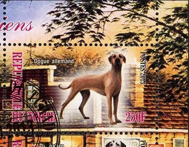 Dogs Stamp German Berger German Dog Doberman Dalmatian S/S MH - Image 3 of 4