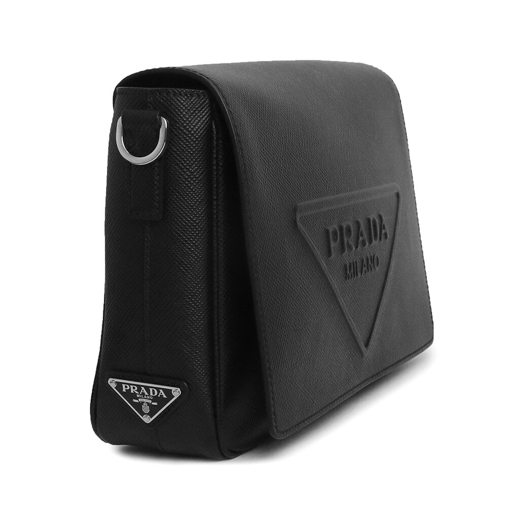 バッグ PRADA PRADA Triangle Shoulder Bag SAFFIANO CUIR leather, Nero