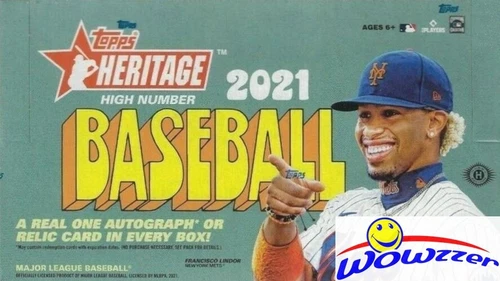 2021 Topps Heritage HIGH Number Baseball MASSIVE Sealed HOBBY Box-AUTO/RELIC