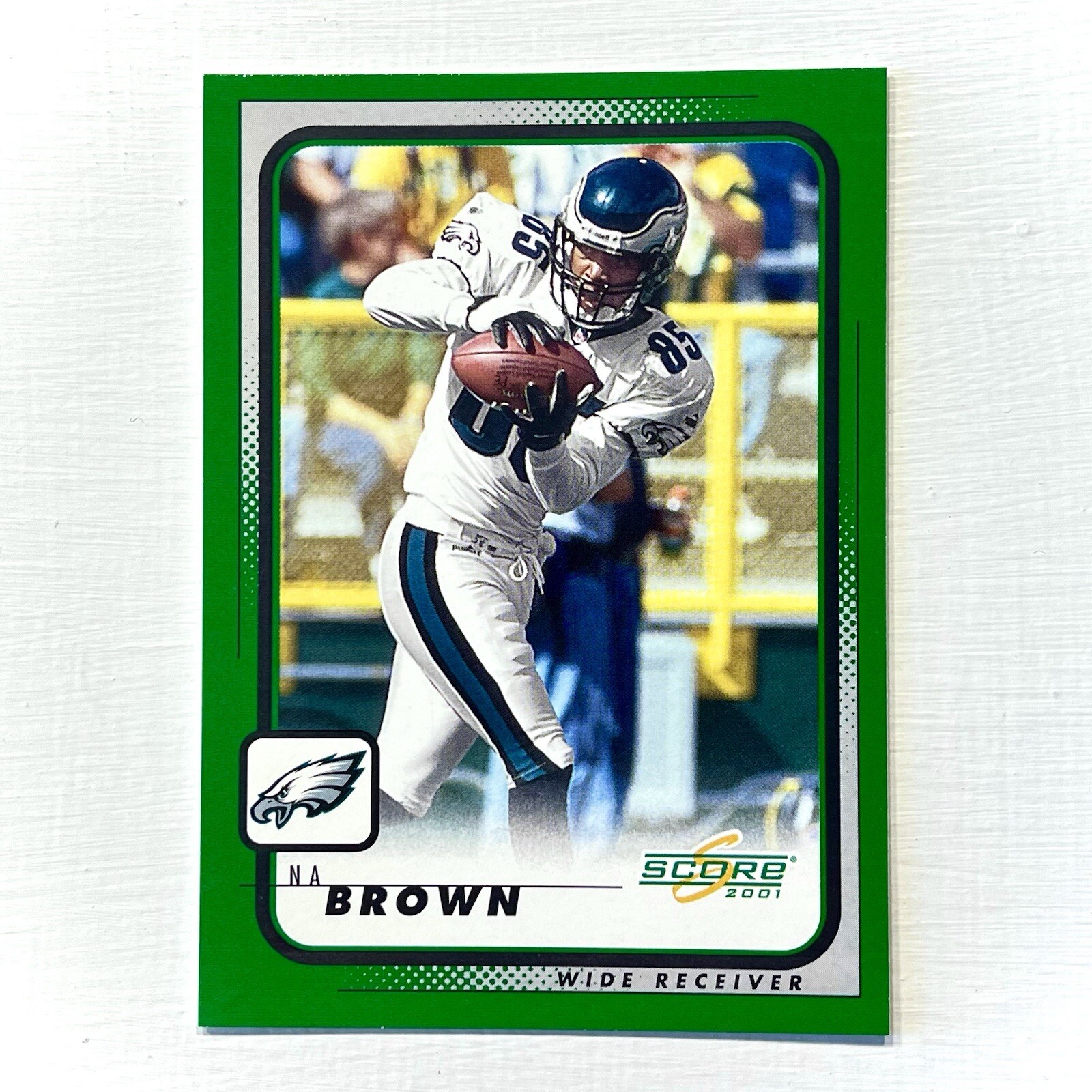 Na Brown 2001 Score Green #161 MINT Eagles Legends Legends Jersey UNC Heels AJ💙