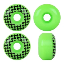 Printed Skateboard Wheels Checker 99A Green/Black 54mm x 34mm