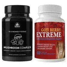 Mushroom Complex Immune Health Brain Function Goji Berry Weight Loss Supplement