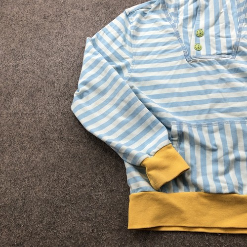 Matilda Jane Hoodie Girls 6 Blue Striped Long Sleeve Hooded Pullover - Picture 2 of 8