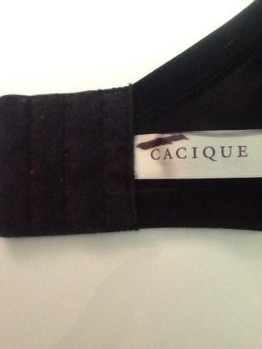 New Sexy Smooth Boost Plunge Bra Nylon BLACK Cacique Lane Bryant NWOT - Picture 12 of 12
