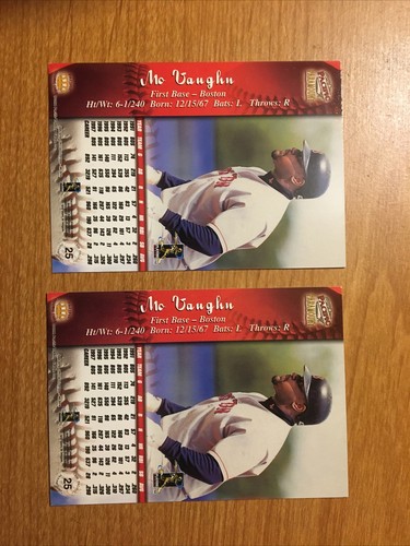 Mo Vaughn 1998 Pacific Paramount Base & Gold #25 Red Sox - Picture 4 of 4