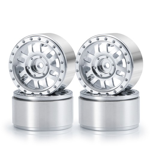 4x Beadlock Wheels Rims Tires 1.0" for 1/24 RC Axial SCX24 90081 AXI00001/2/5/6 - Picture 2 of 16
