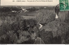 6611 cpa 36 Ciron - vue prise de la Tour du Château de Romefort