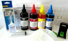 inchiostro per hp Deskjet 2510 + refill clip e liquido pulizia testine 400 ml