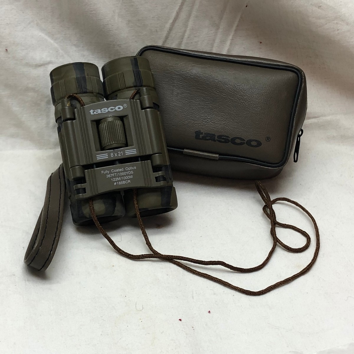 Tasco Binocular 8x21 Fully Coated Optics #165BCR Case 367ft/1000yd