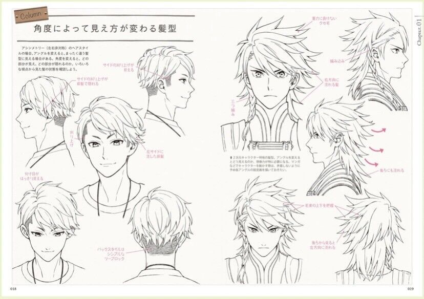 Supple Japanese Anime Male Hairstyle, Anime Drawing, Hair Drawing