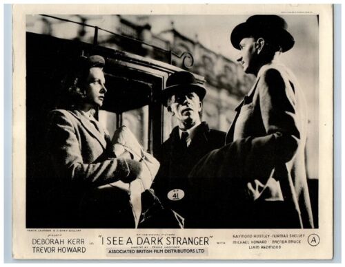 I See A Dark Stranger Original Lobby Card Deborah Kerr Trevor Howard 1946 - Afbeelding 1 van 1