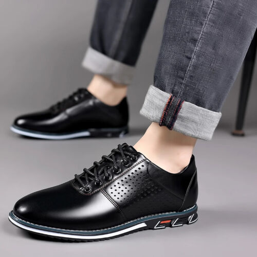 Brand New Dress Shoes for Men Casual Fashion PU Leather Shoes Vent Summer